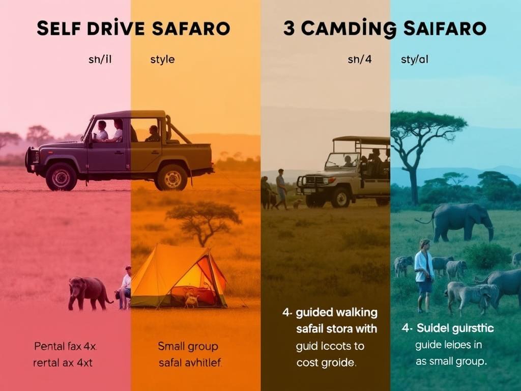 Comparison of different safari styles for a budget-friendly African safari adventure Comparison of different safari styles for a budget-friendly African safari adventure