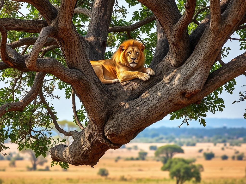 Tree-climbing lions in Queen Elizabeth National Park for a budget safari in Uganda Tree-climbing lions in Queen Elizabeth National Park for a budget safari in Uganda